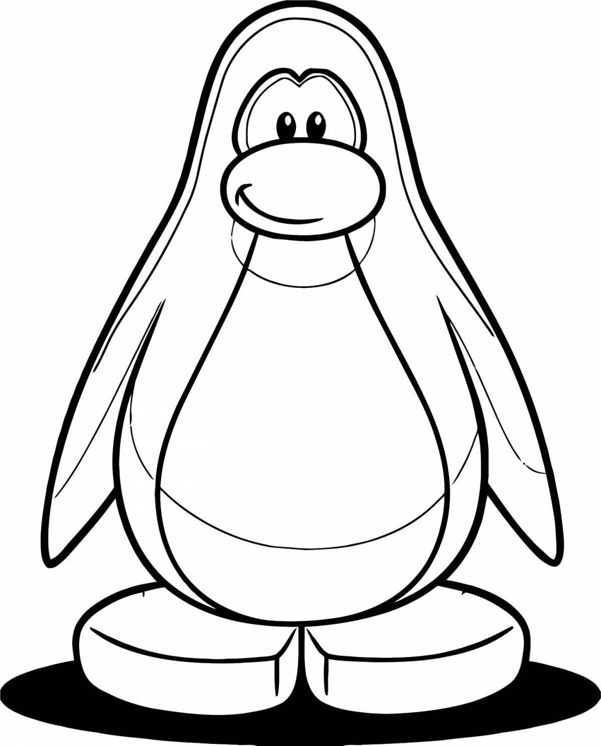 Роскошная раскраска пингвин