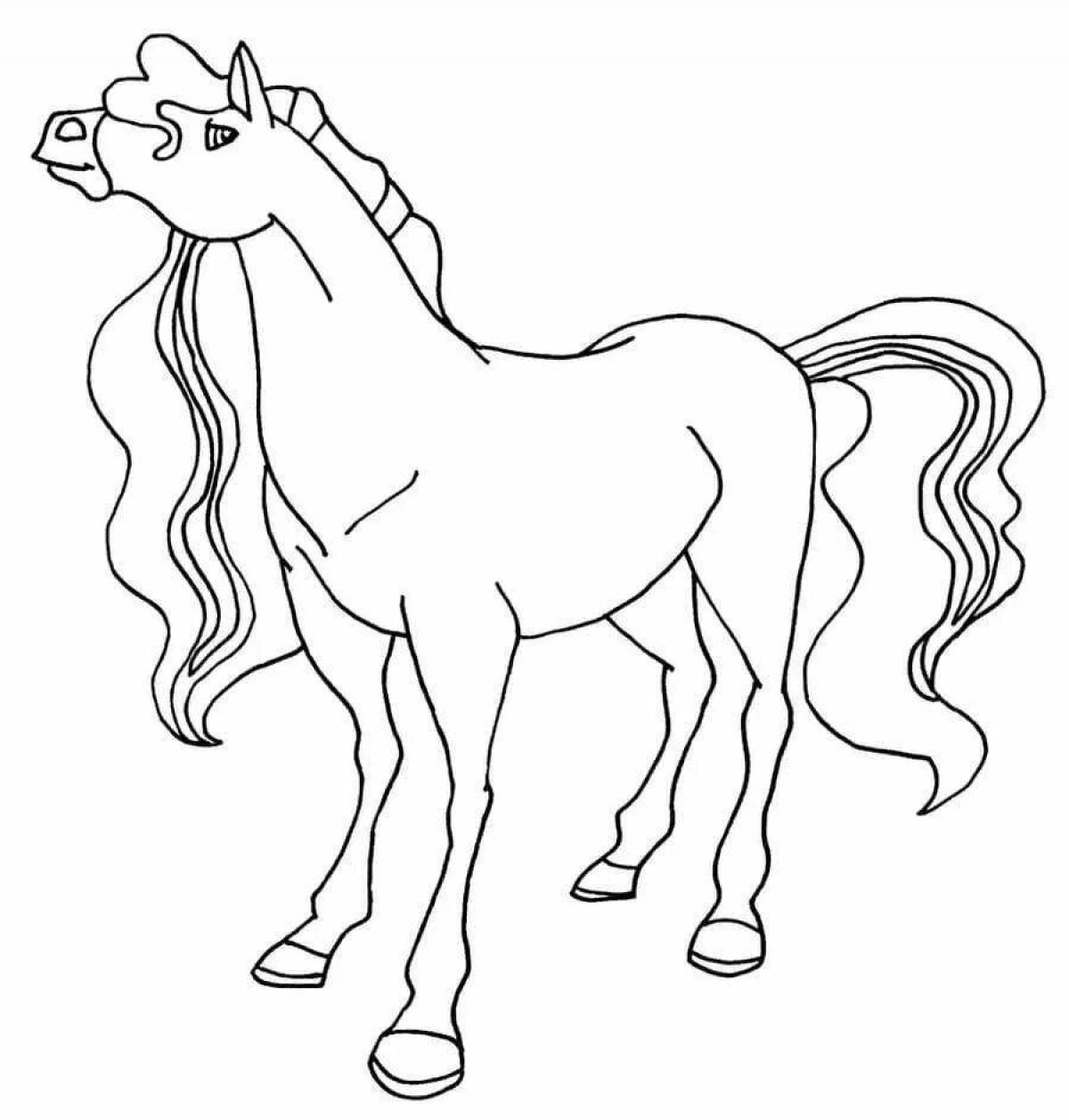 Coloring page great country of horses