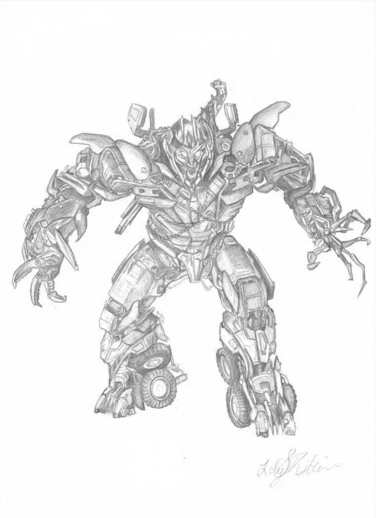 Megatron awesome coloring book