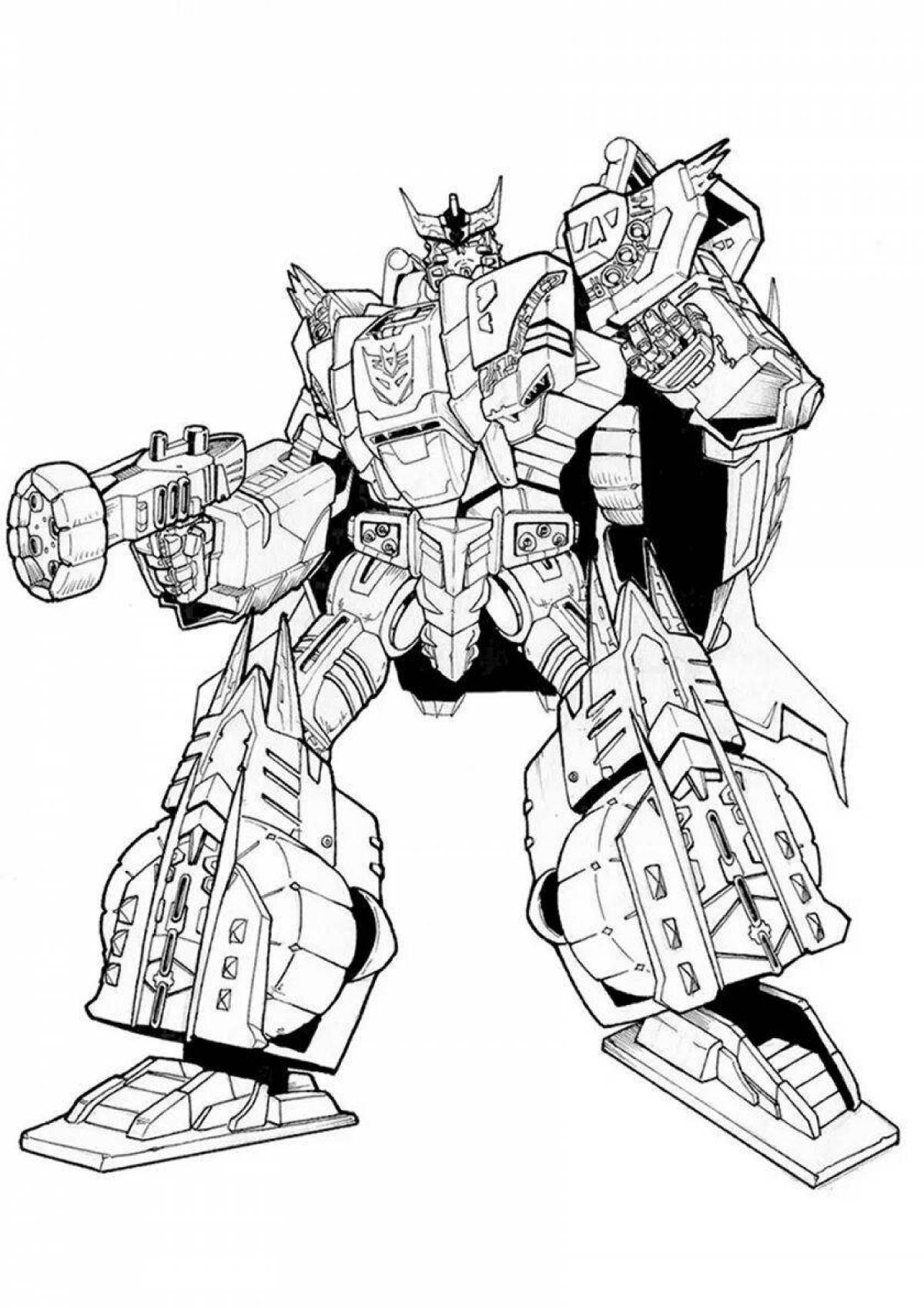 Megatron coloring page with bright colors