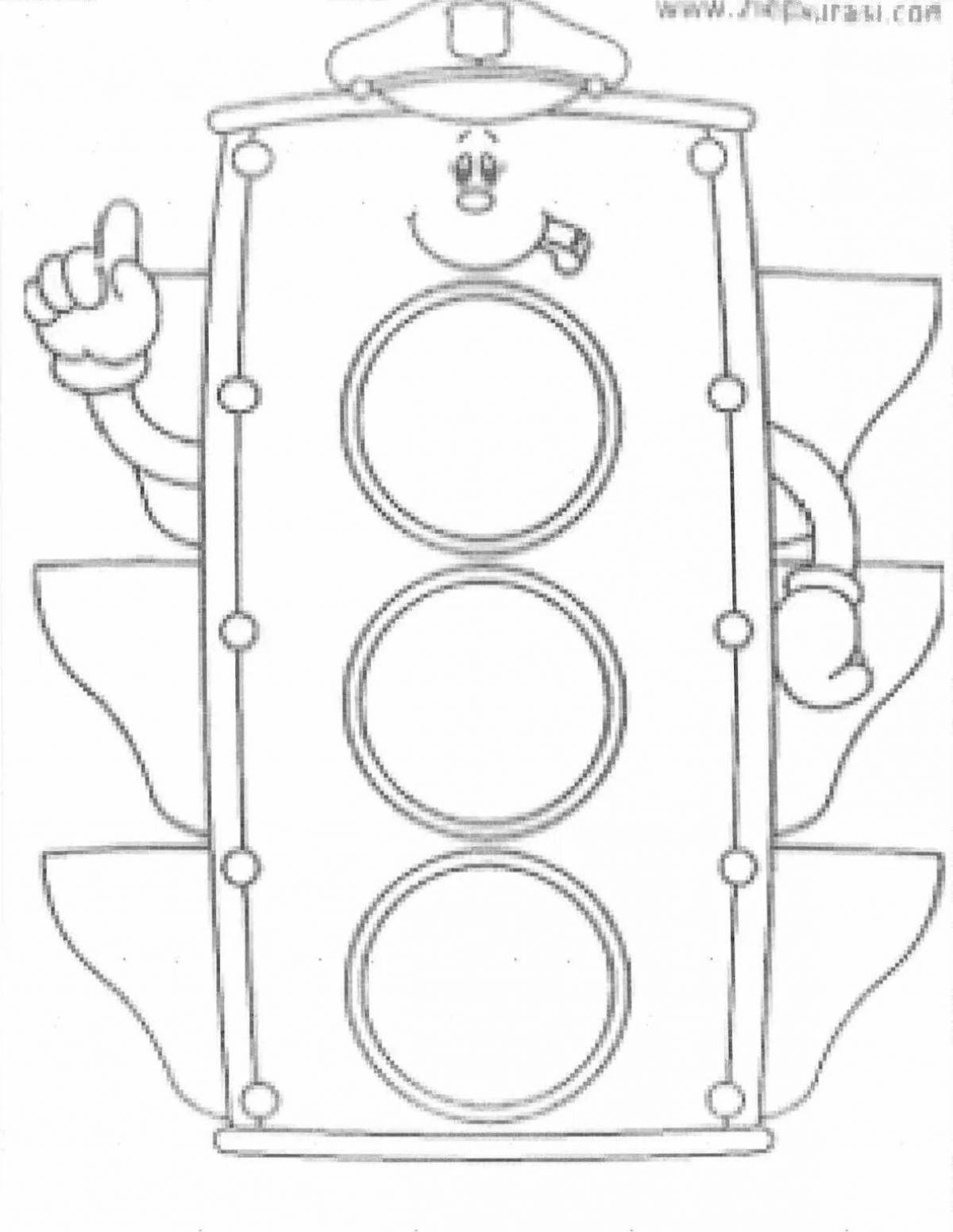 Playful traffic light drawing