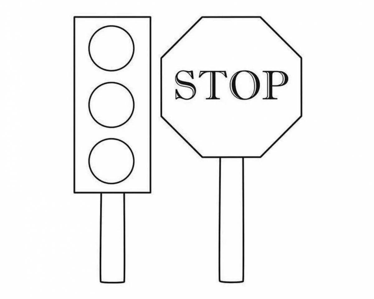 Stylish traffic light pattern