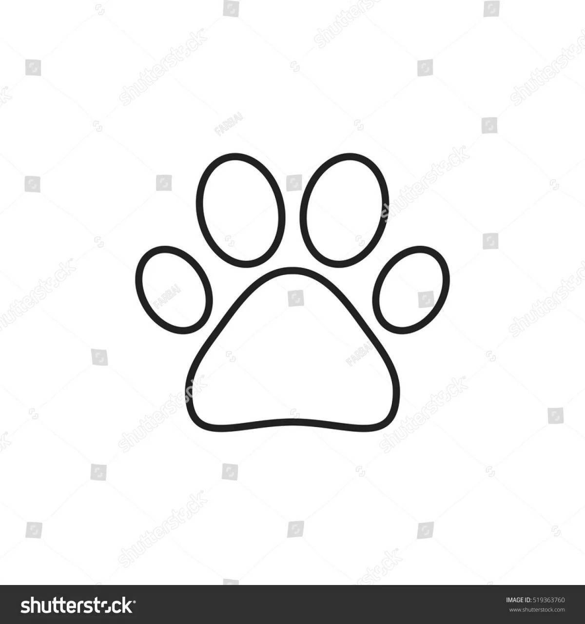 Fine cat paw coloring book