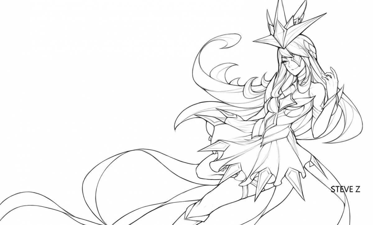 Playful mobile legends coloring page