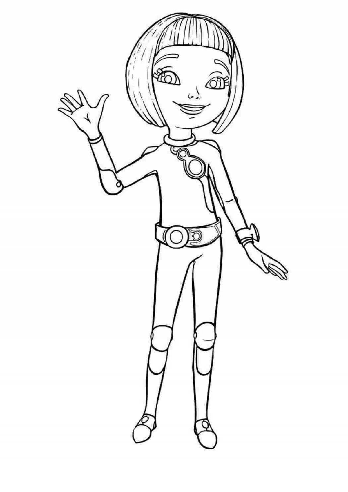 Colorful Masha the Killer coloring page