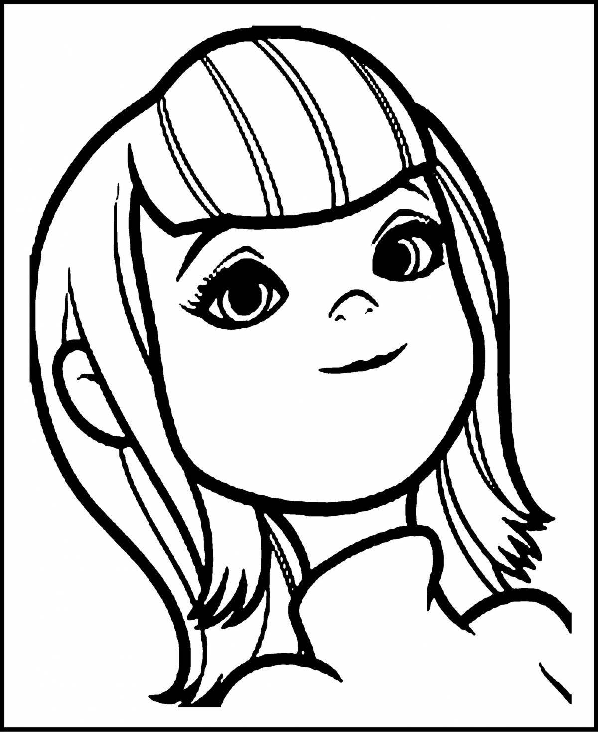 Coloring page gorgeous masha killer