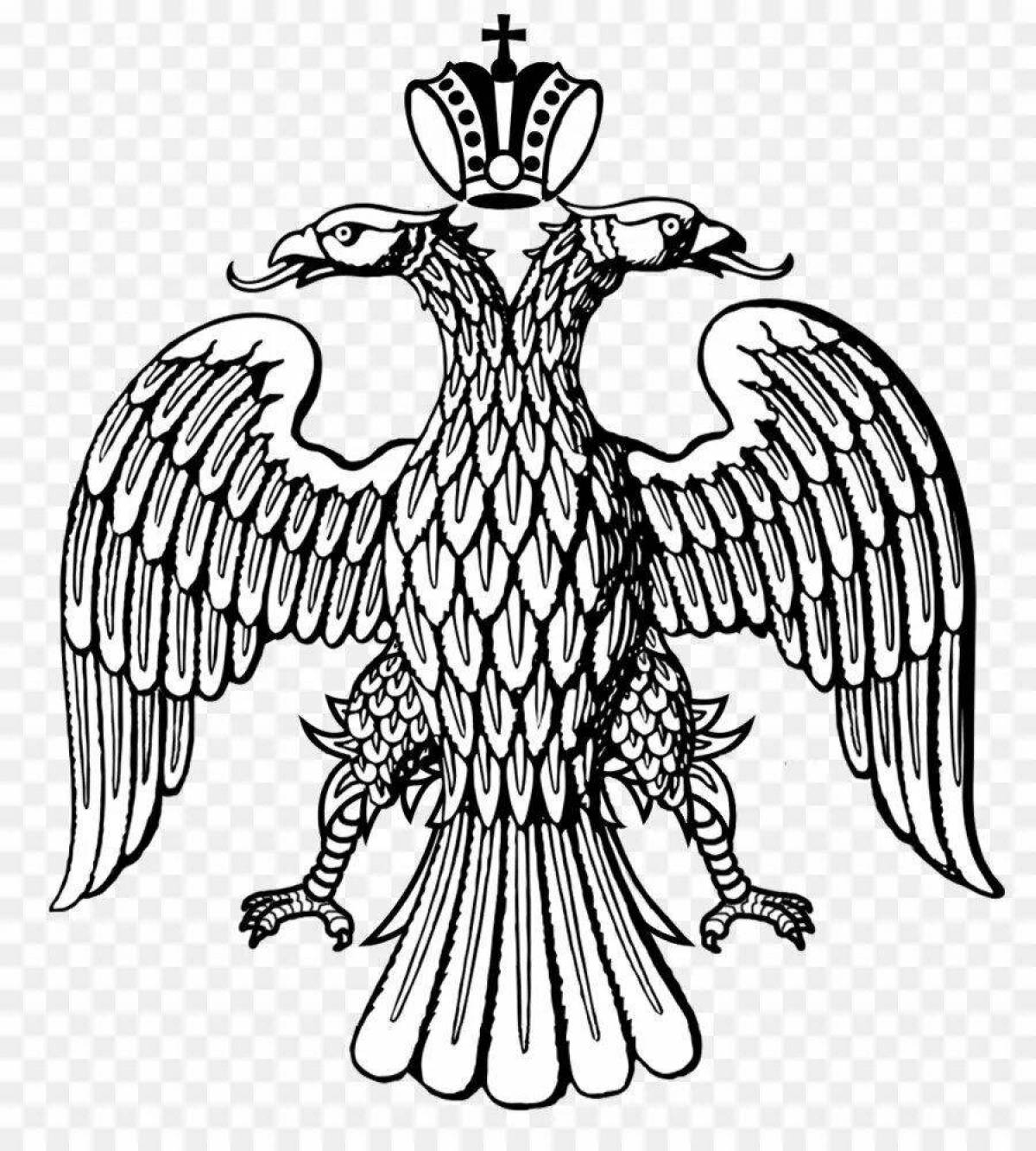 Luxury coloring double-headed eagle