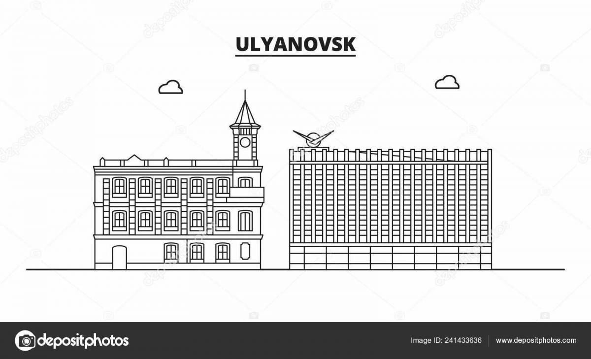 Exquisite coloring of the sights of Ulyanovsk
