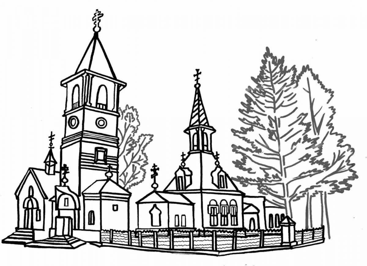 Cute coloring pages sights of ulyanovsk