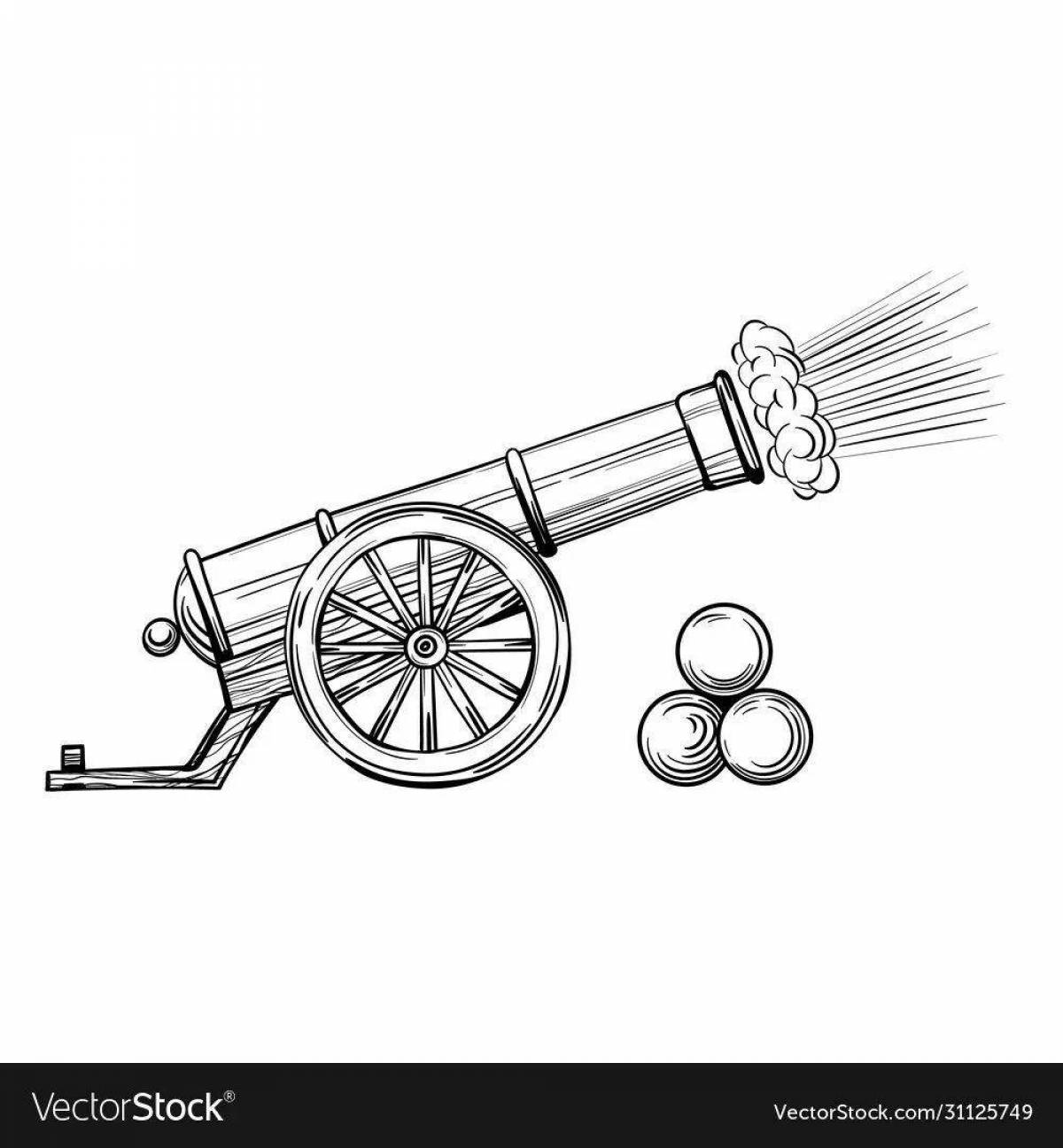 Glorious tsar cannon coloring page