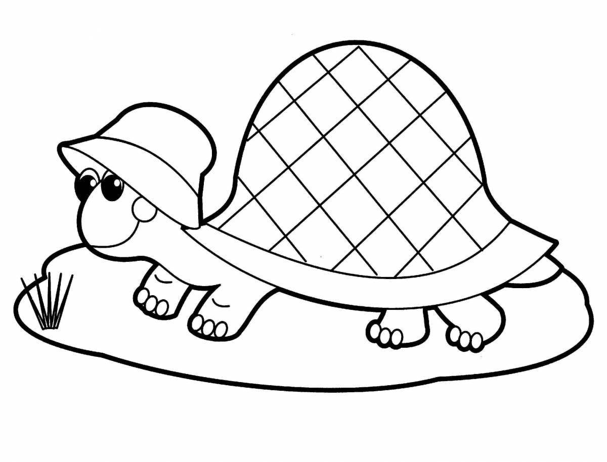 Humorous coloring turtle tortilla
