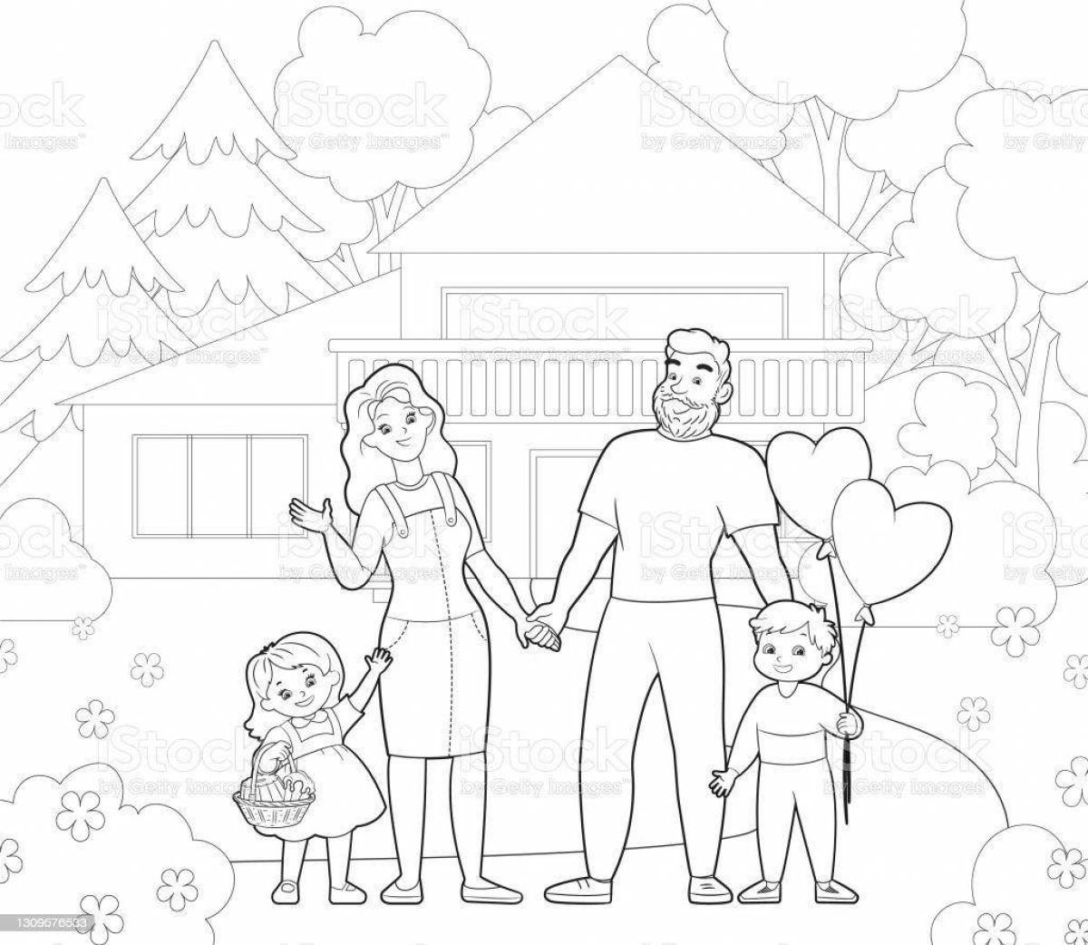 Игра Счастливая Семья: Книжка Раскраска