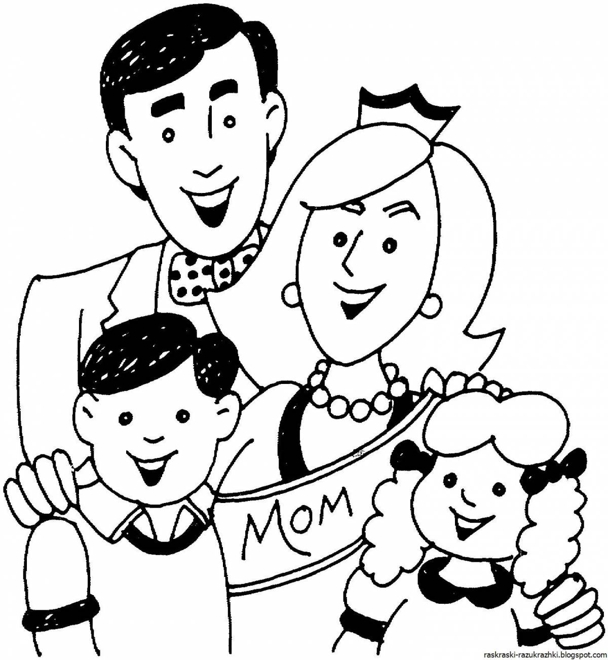 Hopeful family coloring book