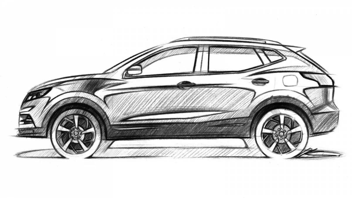 Nissan qashqai awesome coloring book