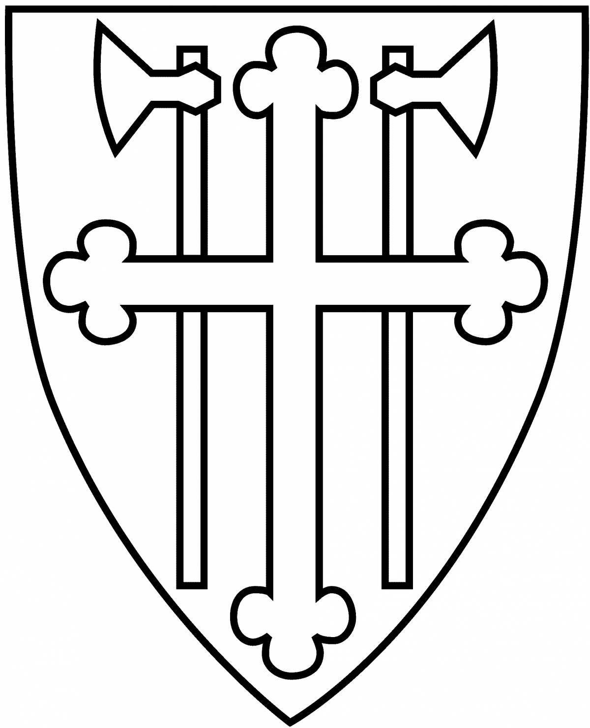 Photo Coloring book beckoning norway flag