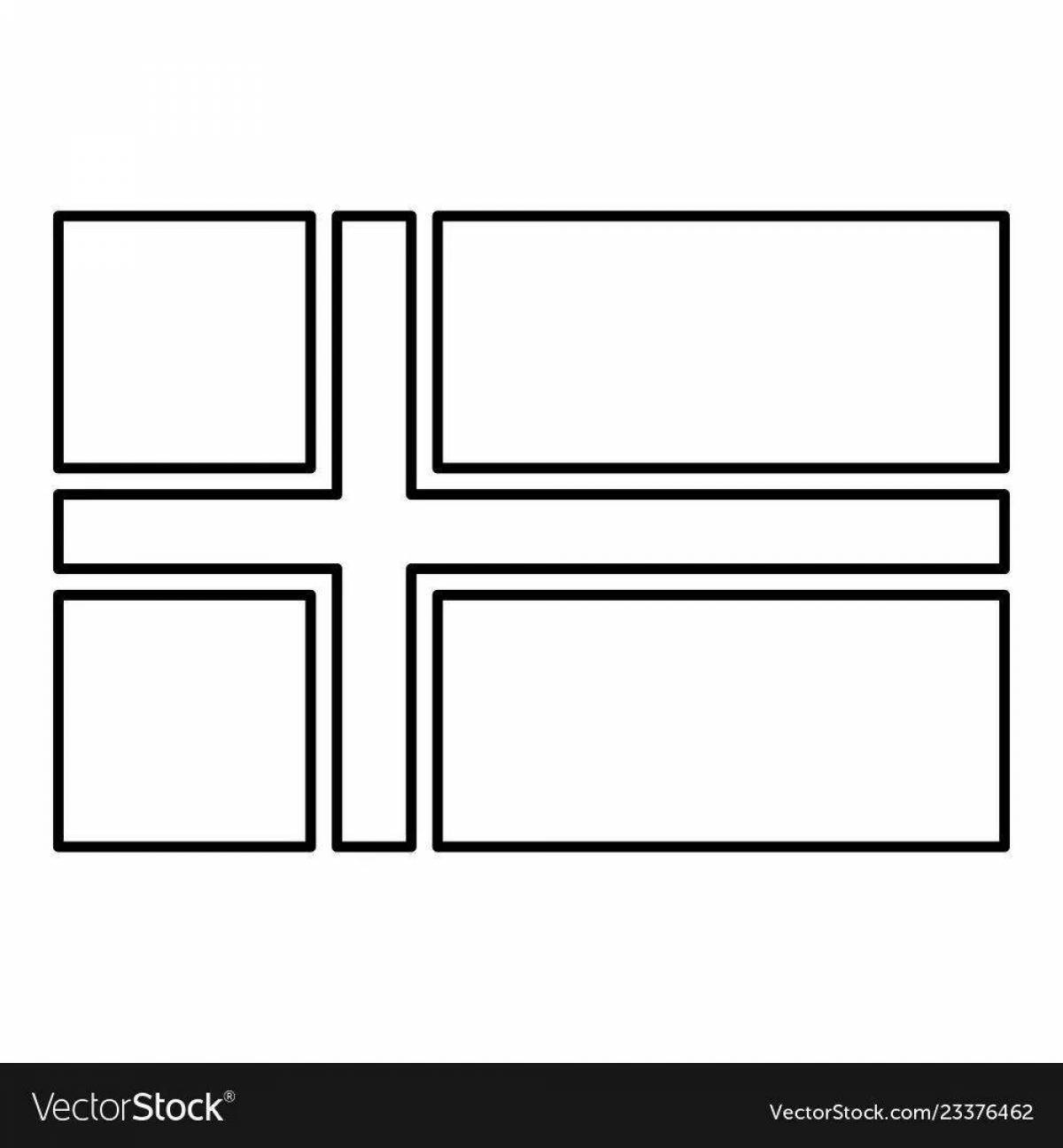 Photo Humorous coloring of the norway flag