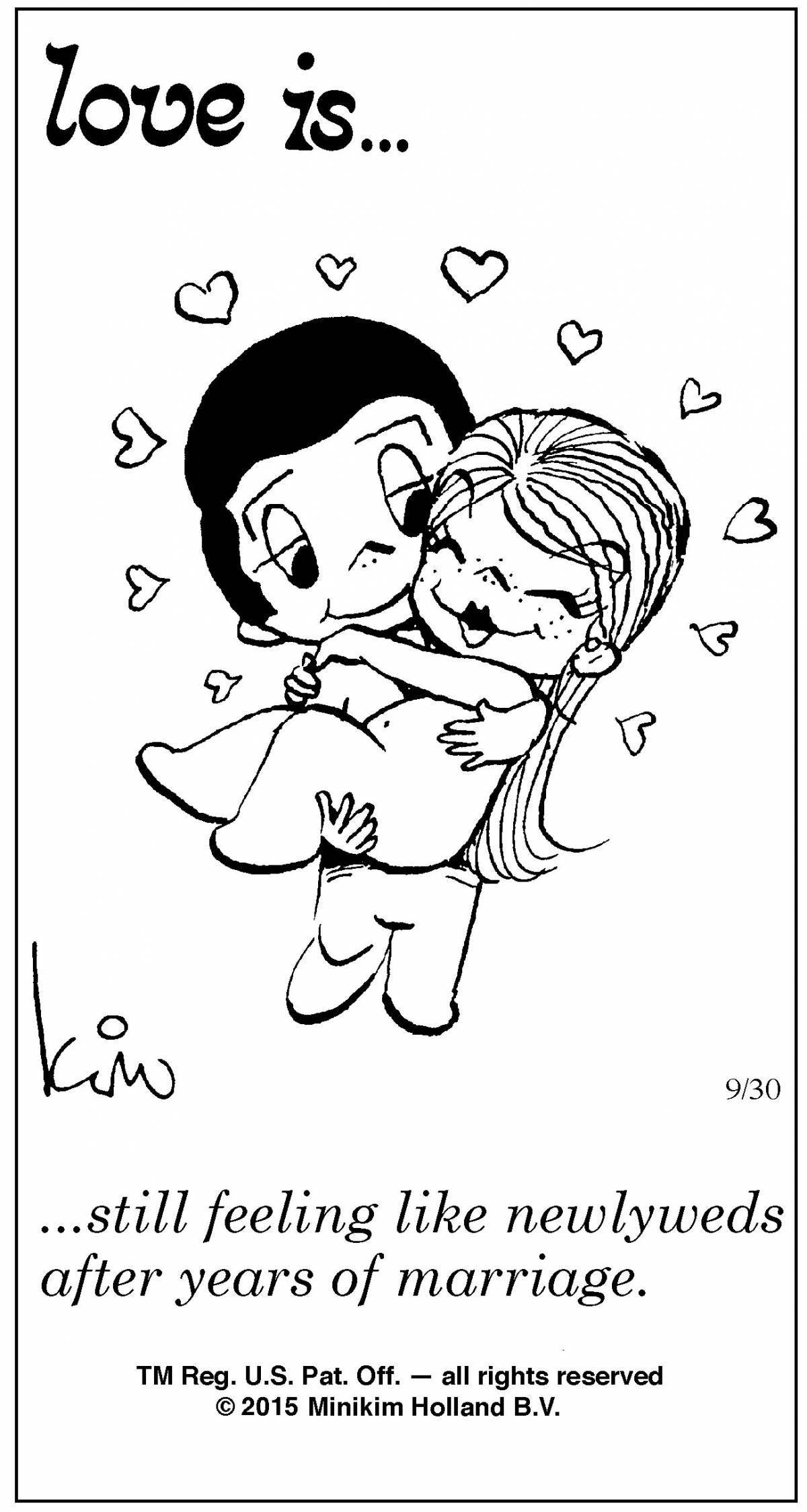 Charming love is coloring book