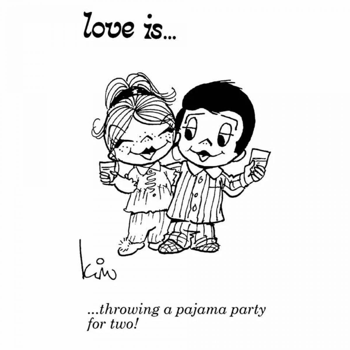 Love is soul coloring book