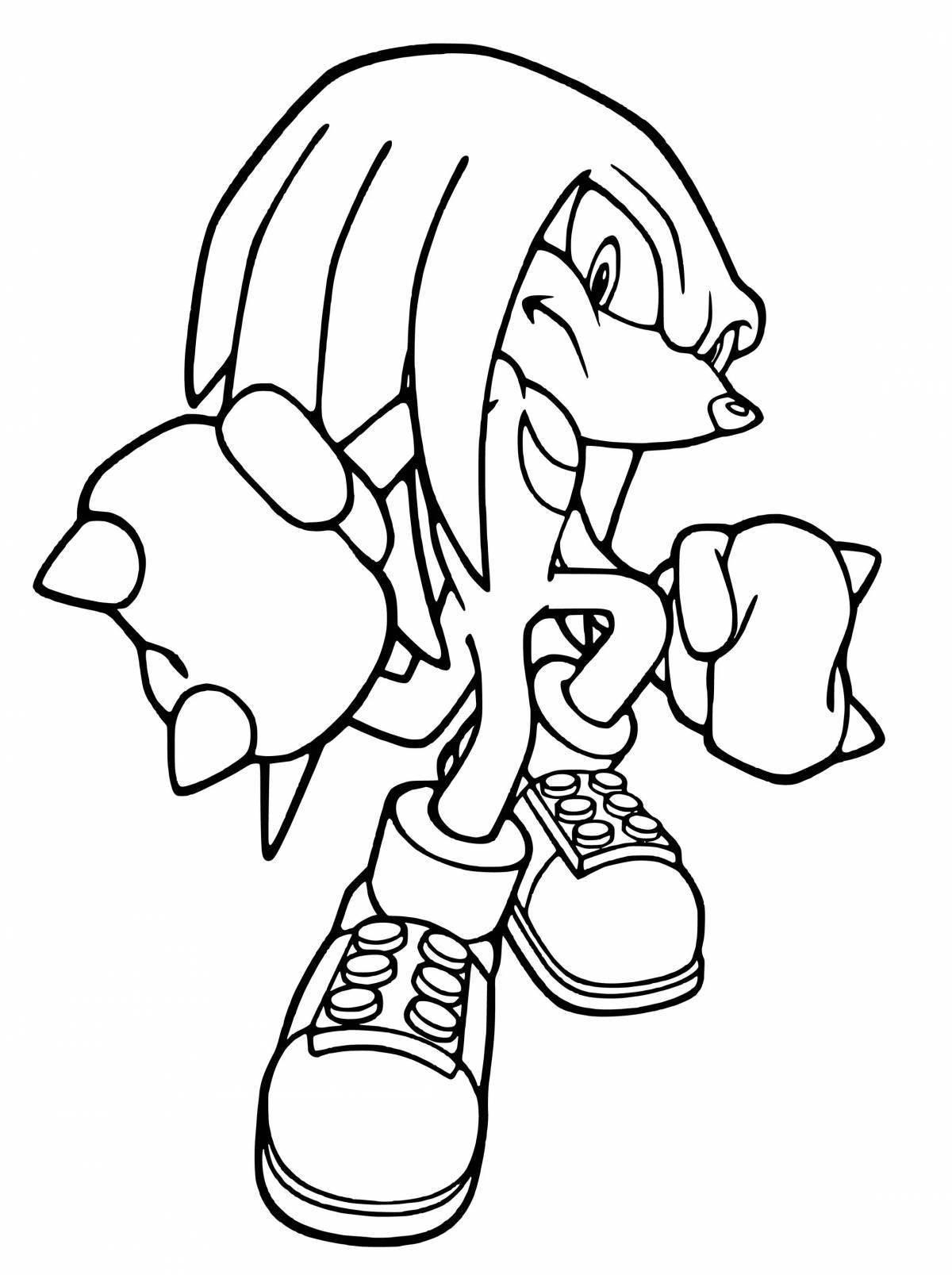 Coloring page joyful red friend