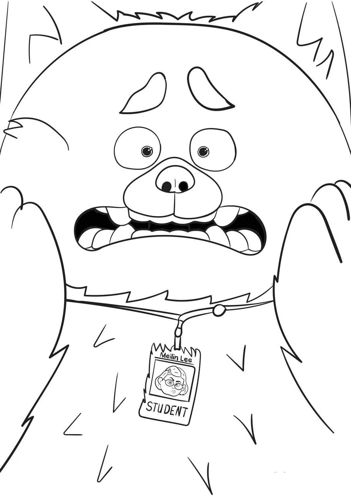 Photo Colorful red friend coloring page
