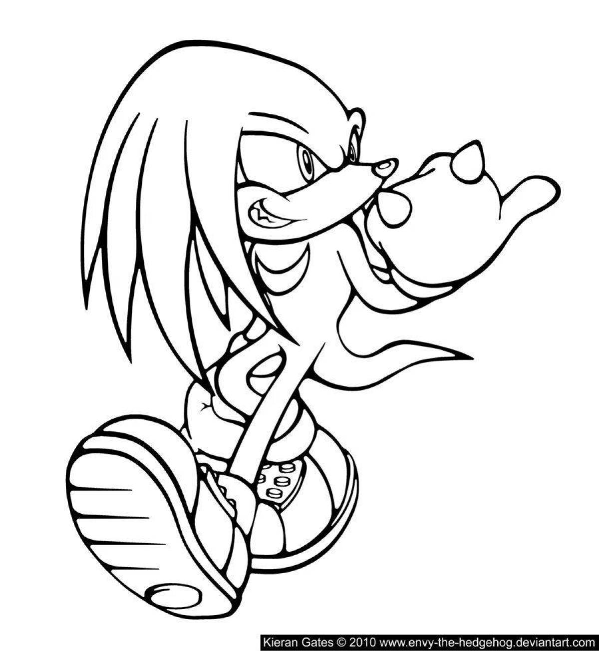 Animated red friend coloring page