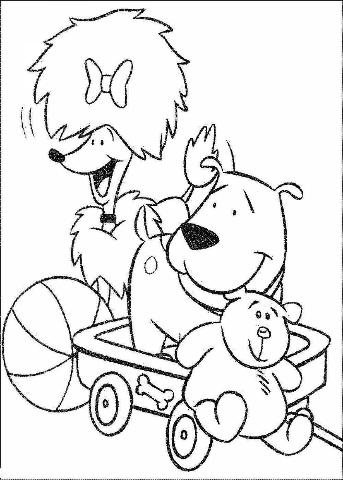 Glowing red friend coloring page
