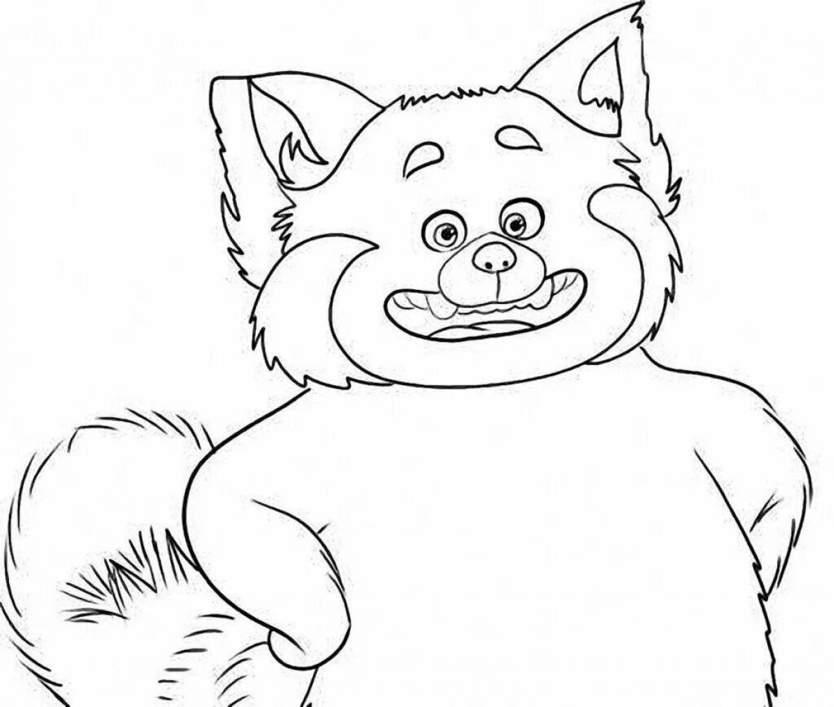 Coloring page charming red friend