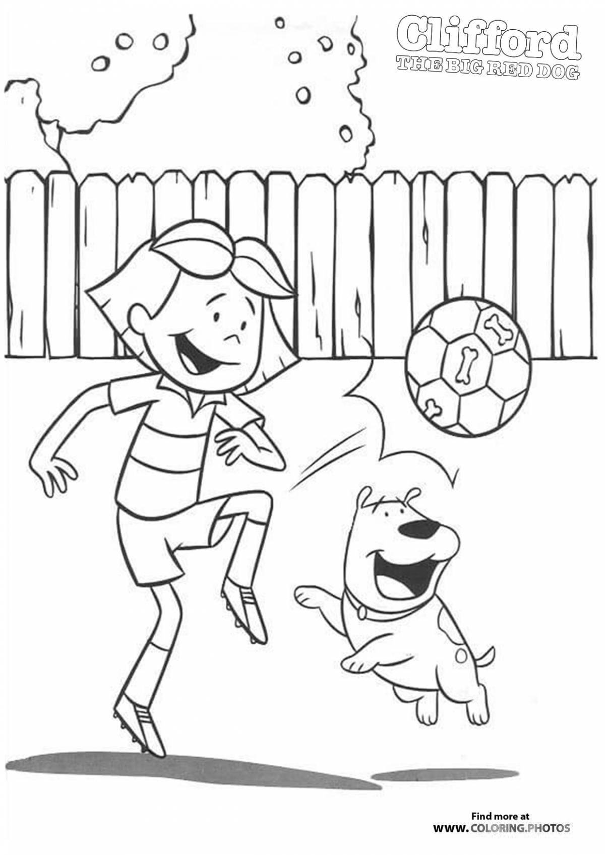 Coloring page adorable red friend