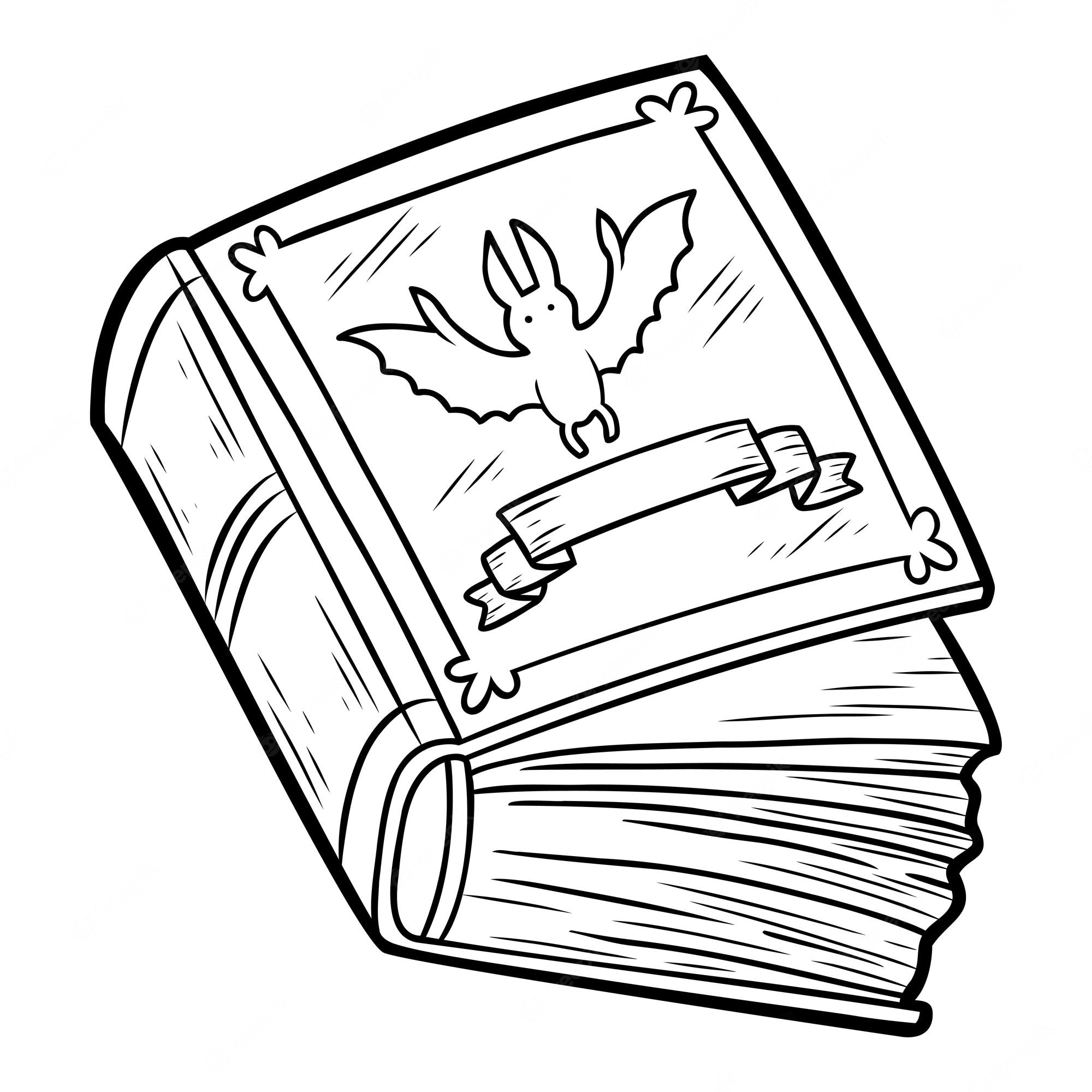 Exalted coloring page magic book