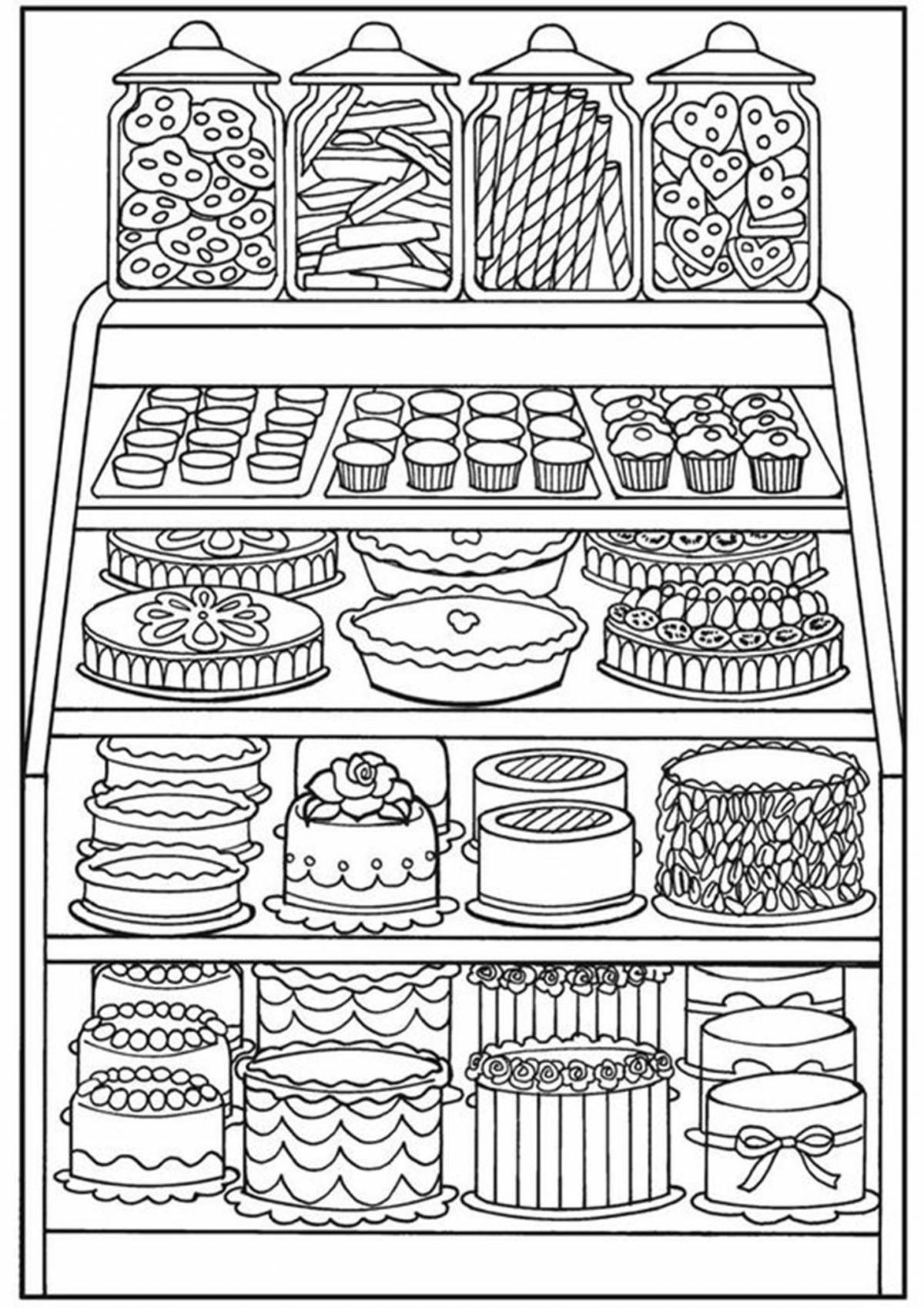 Bright shop magnet coloring page