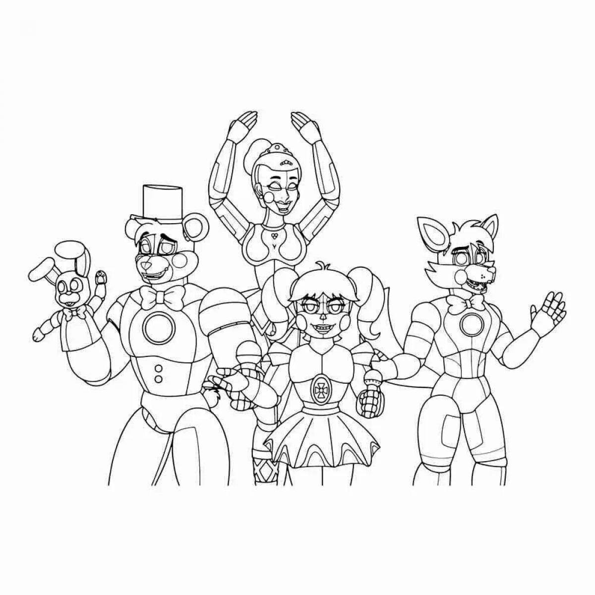Coloring page funny circus baby