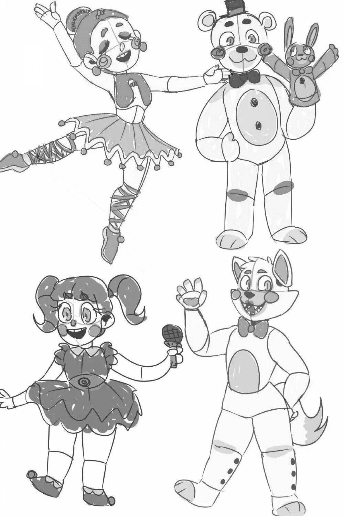 Раскраска sweet circus baby