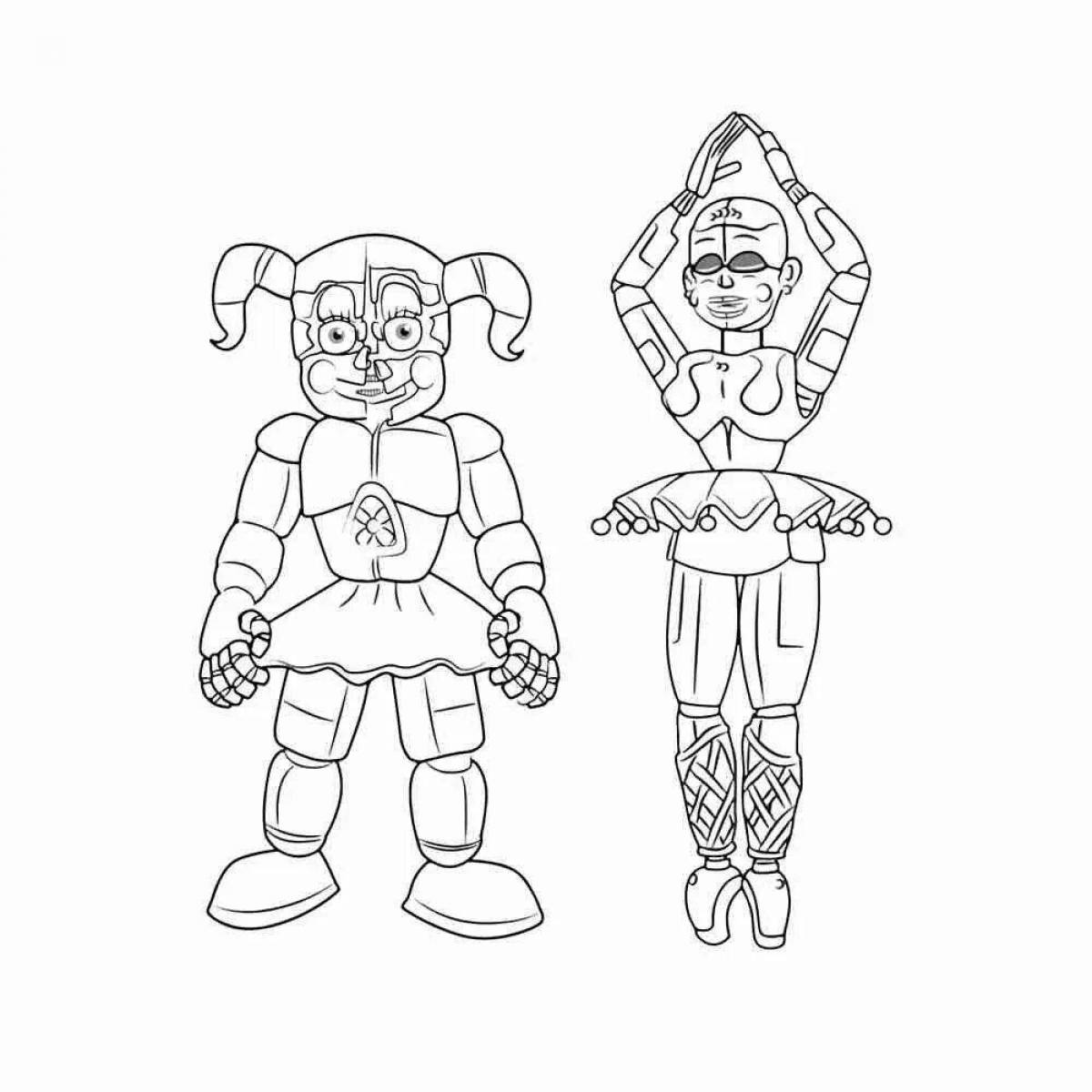 Coloring radiant circus baby