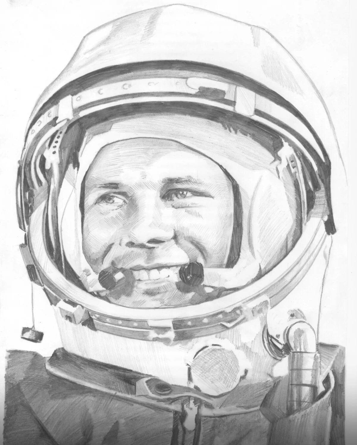 Coloring book glowing yuri gagarin