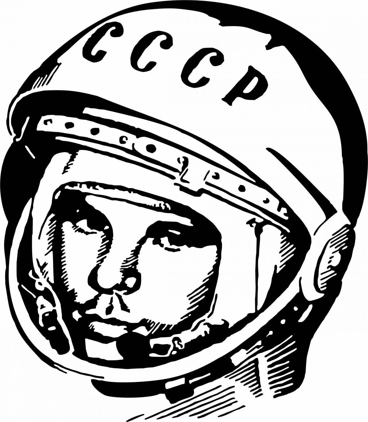 Yuri Gagarin's funny coloring book