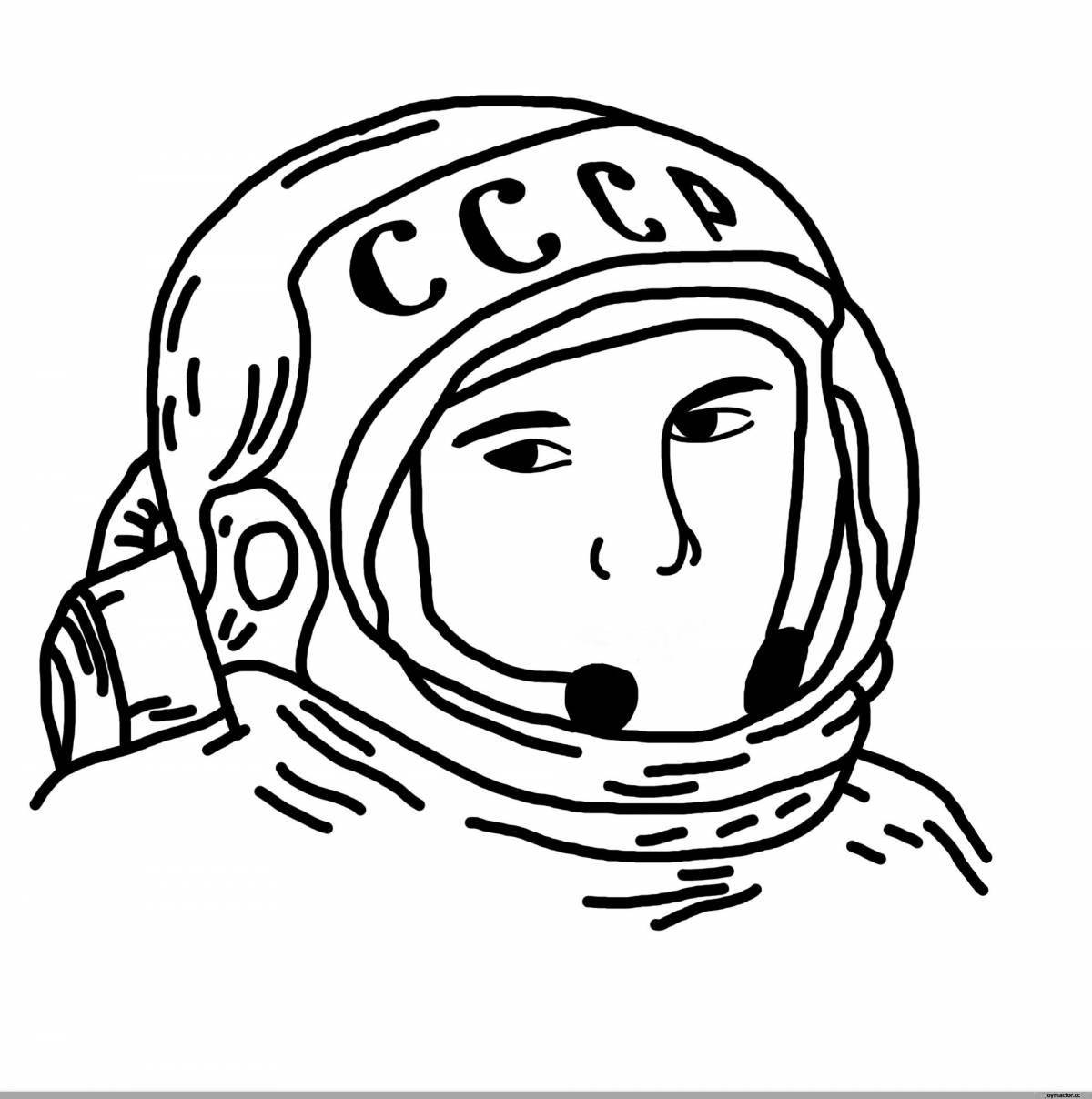 Coloring book kind yuri gagarin