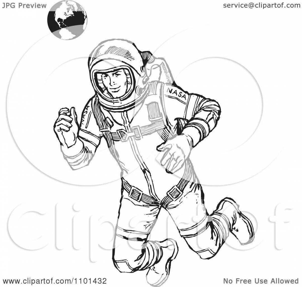Yuri Gagarin's animated coloring book