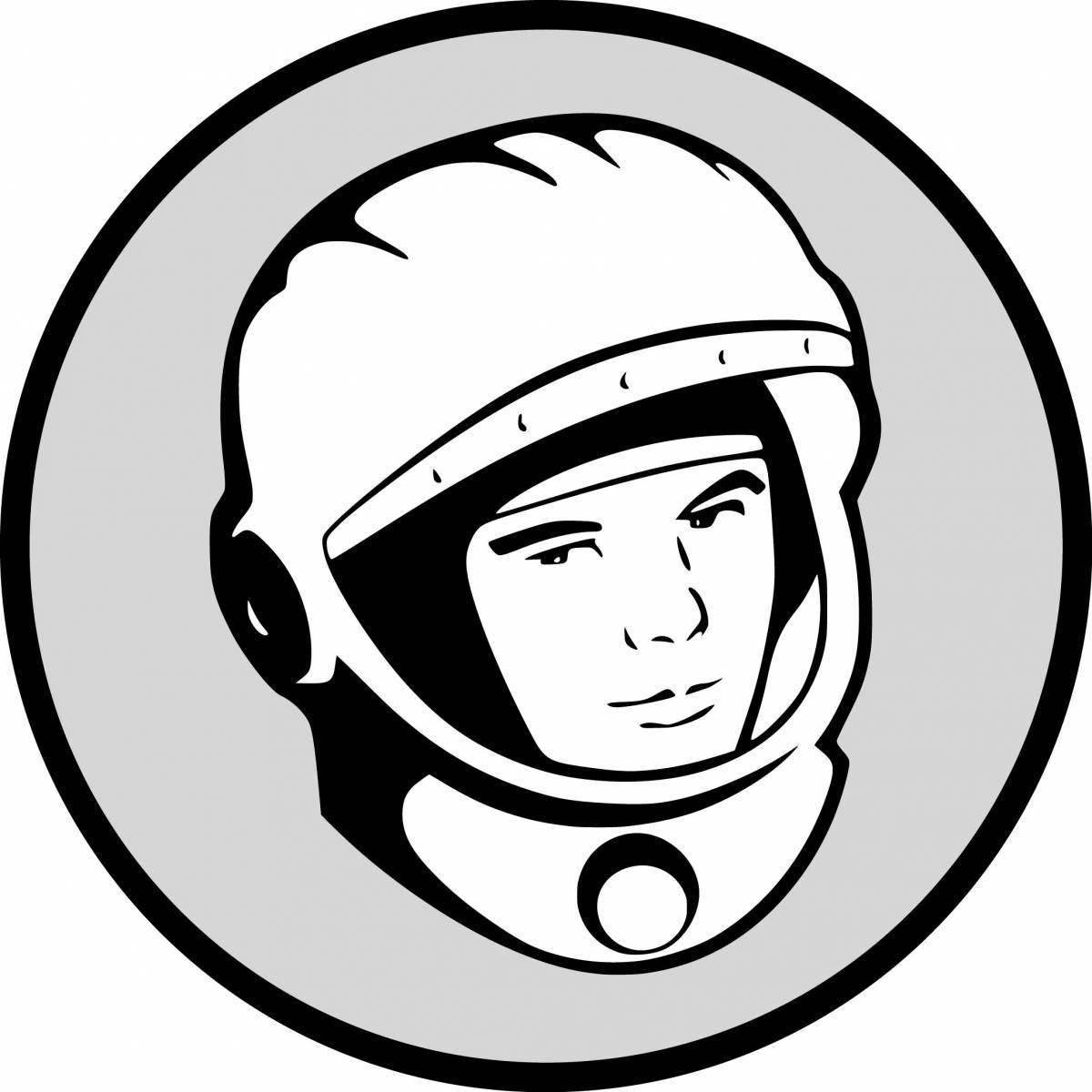 Witty yuri gagarin coloring book