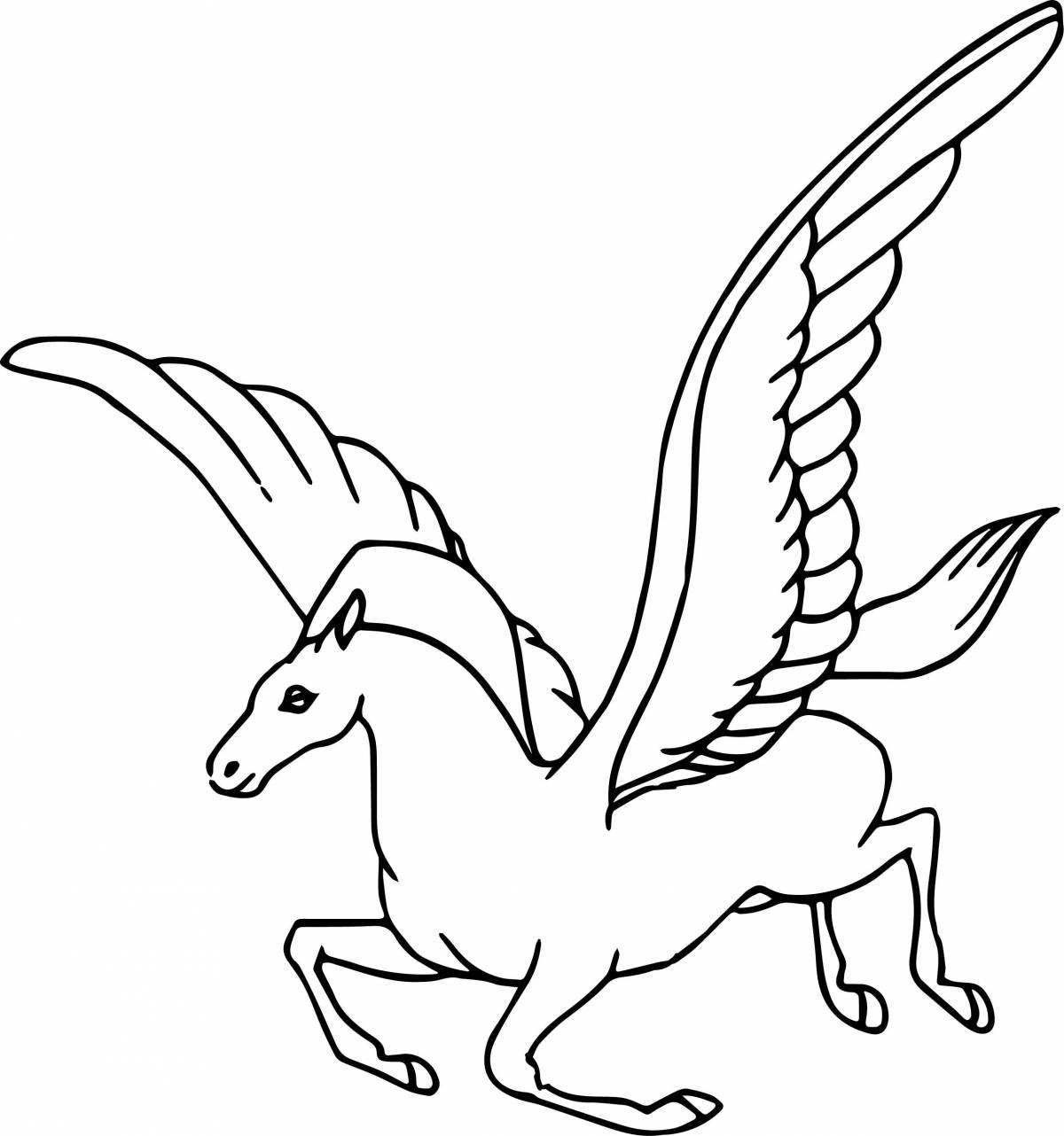 Awesome flying unicorn coloring pages