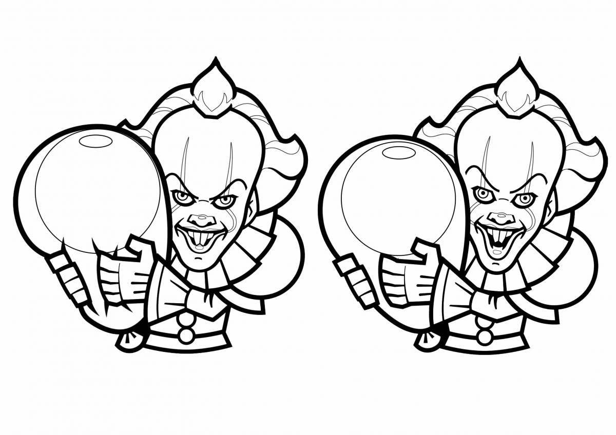 Coloring live clown penivals