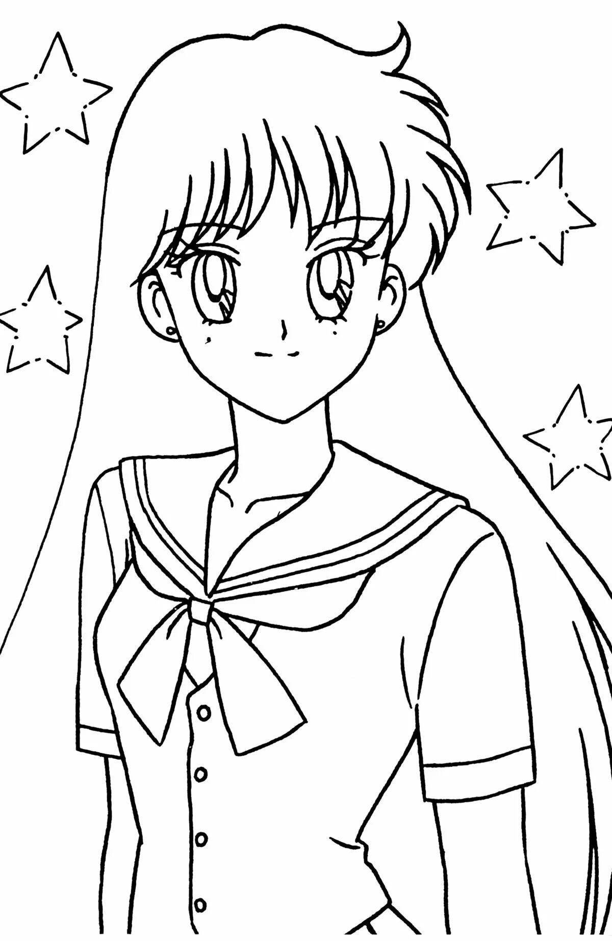 Magic coloring sailor mars