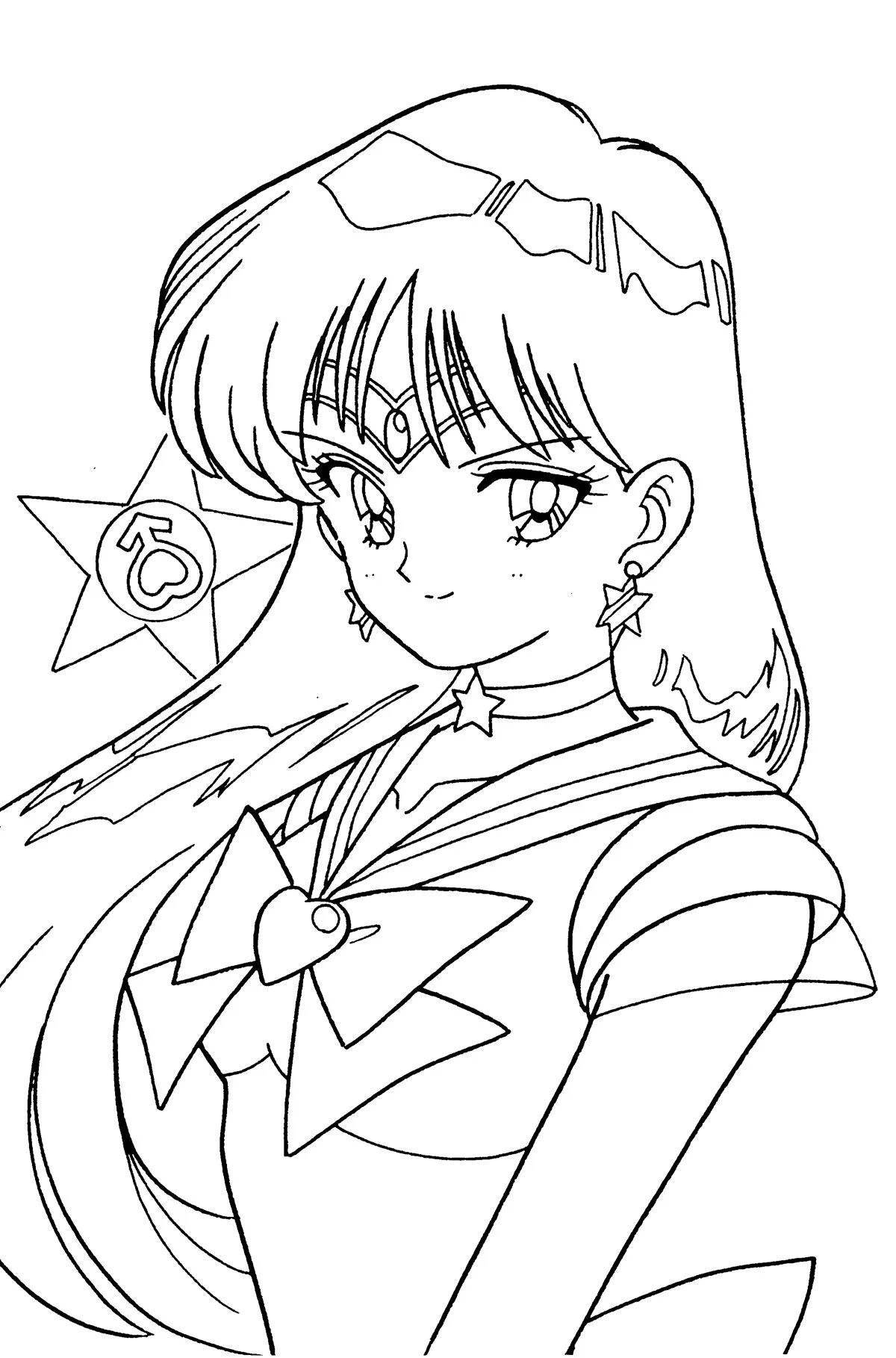 Tempting coloring of sailor mars