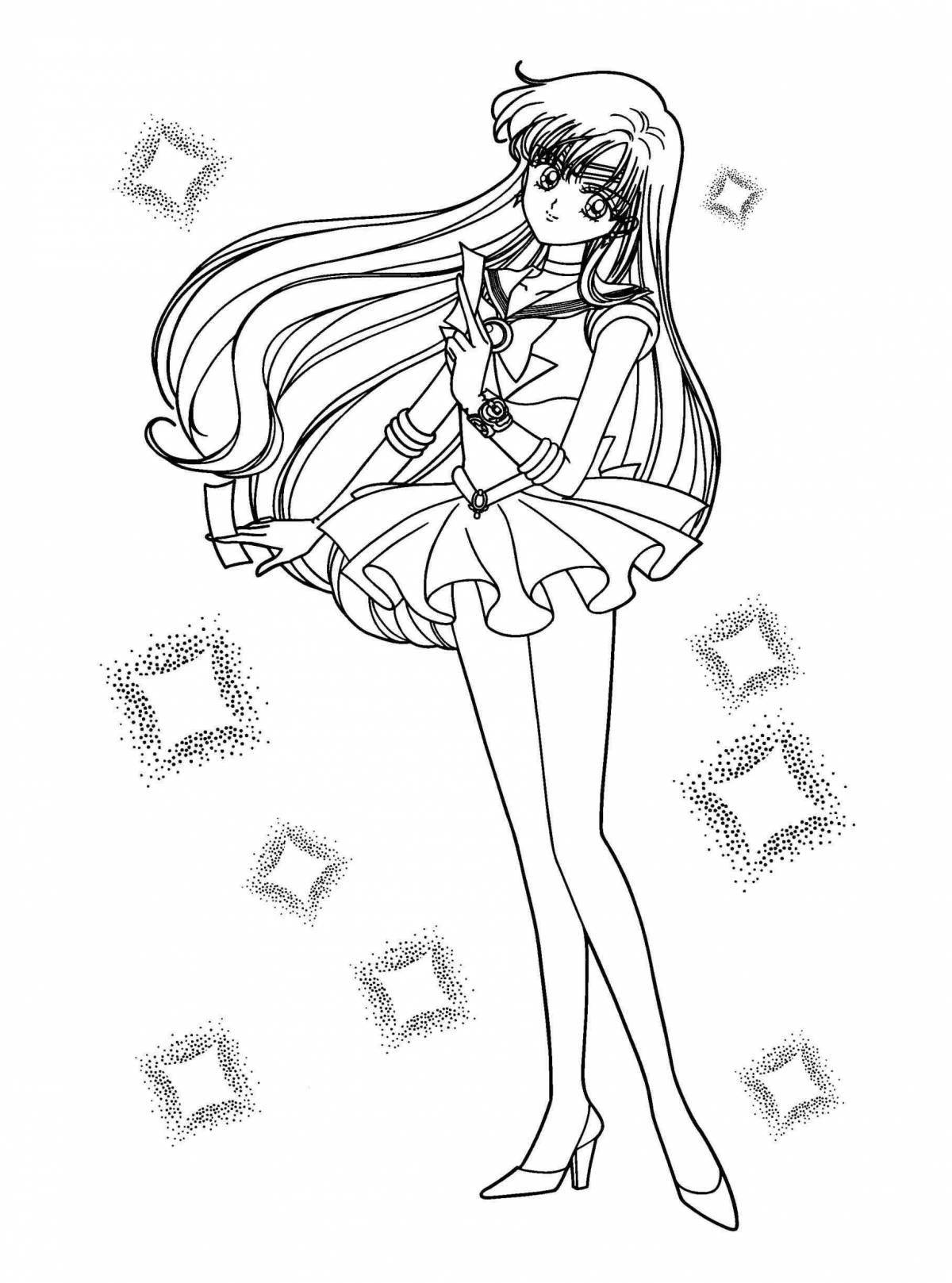 Sailor mars marvelous coloring book