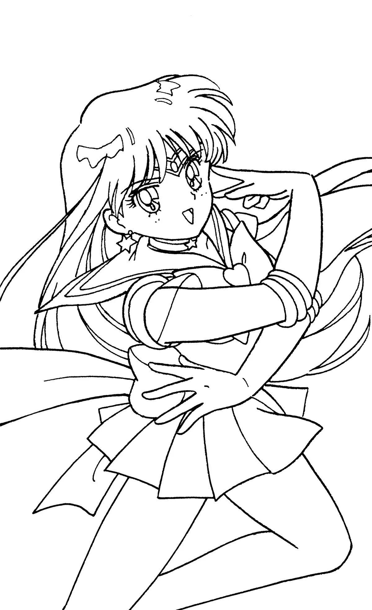 Sailor mars glowing coloring book
