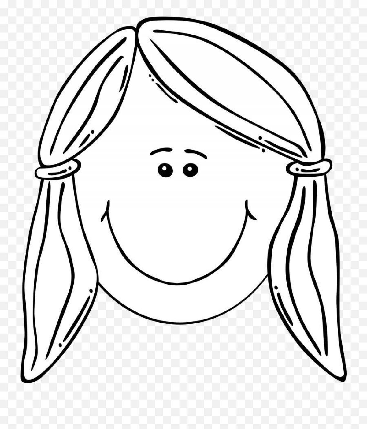 Smiling baby face coloring book