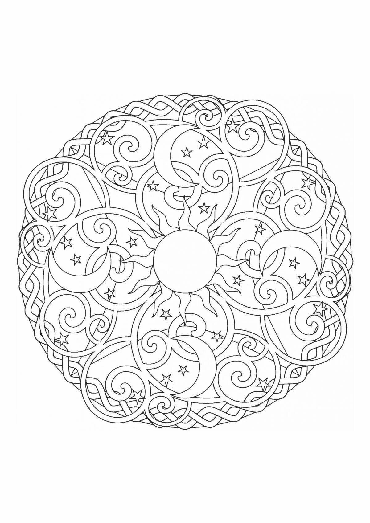 Coloring fun anti-stress circle