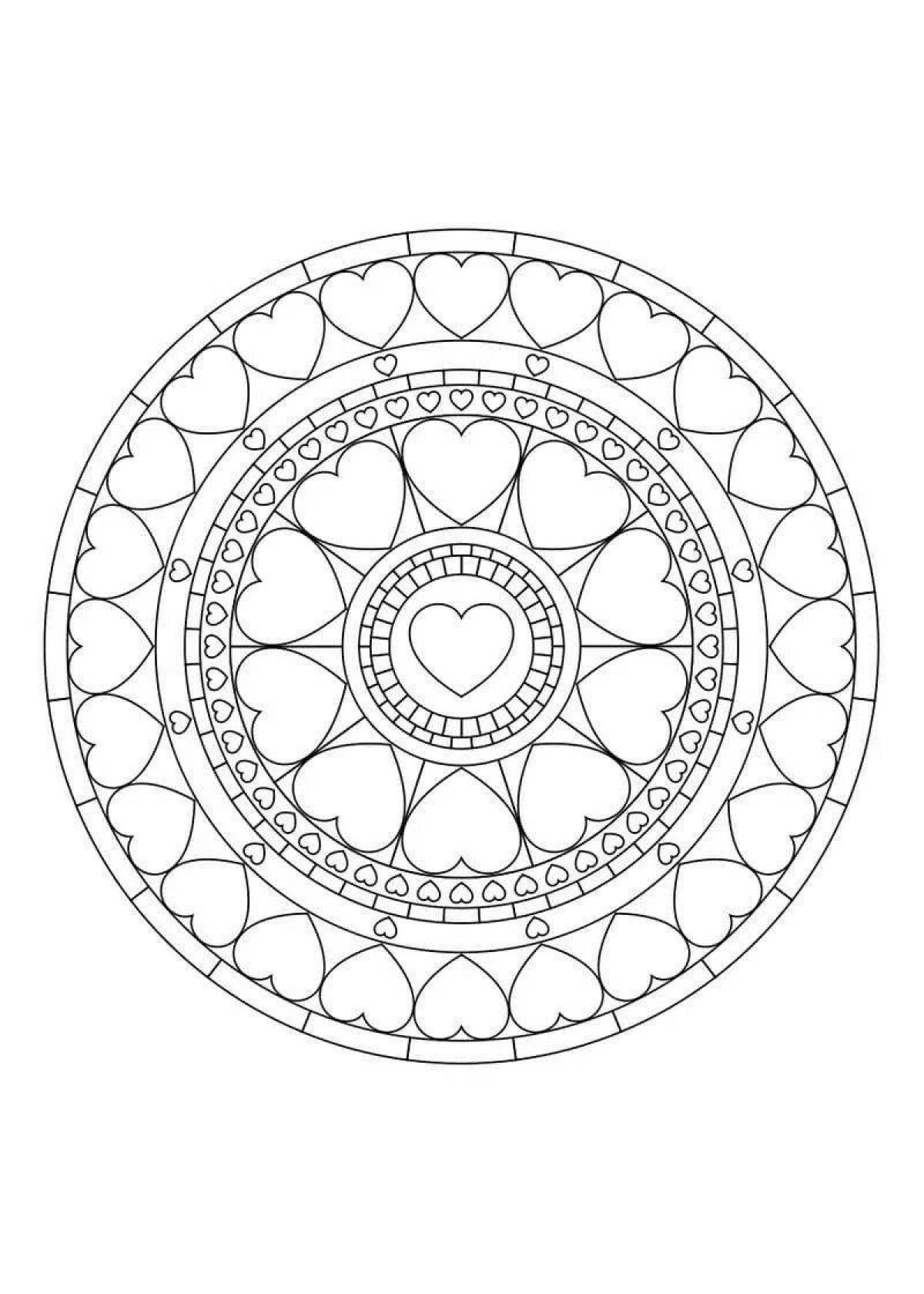 Colouring calm anti-stress circle