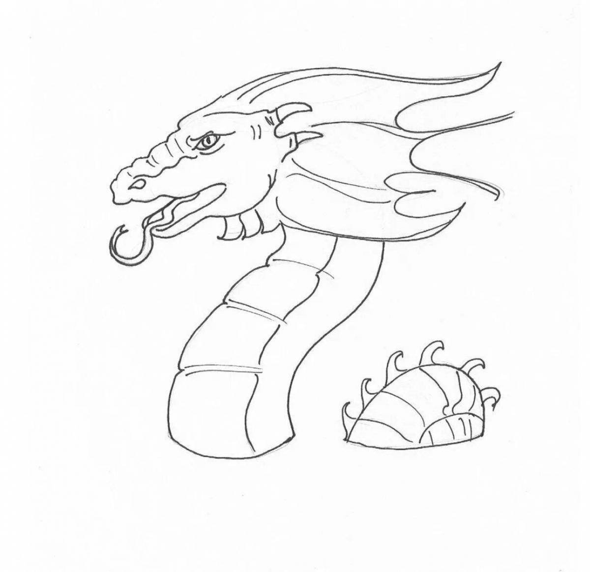 Great dragon head coloring book