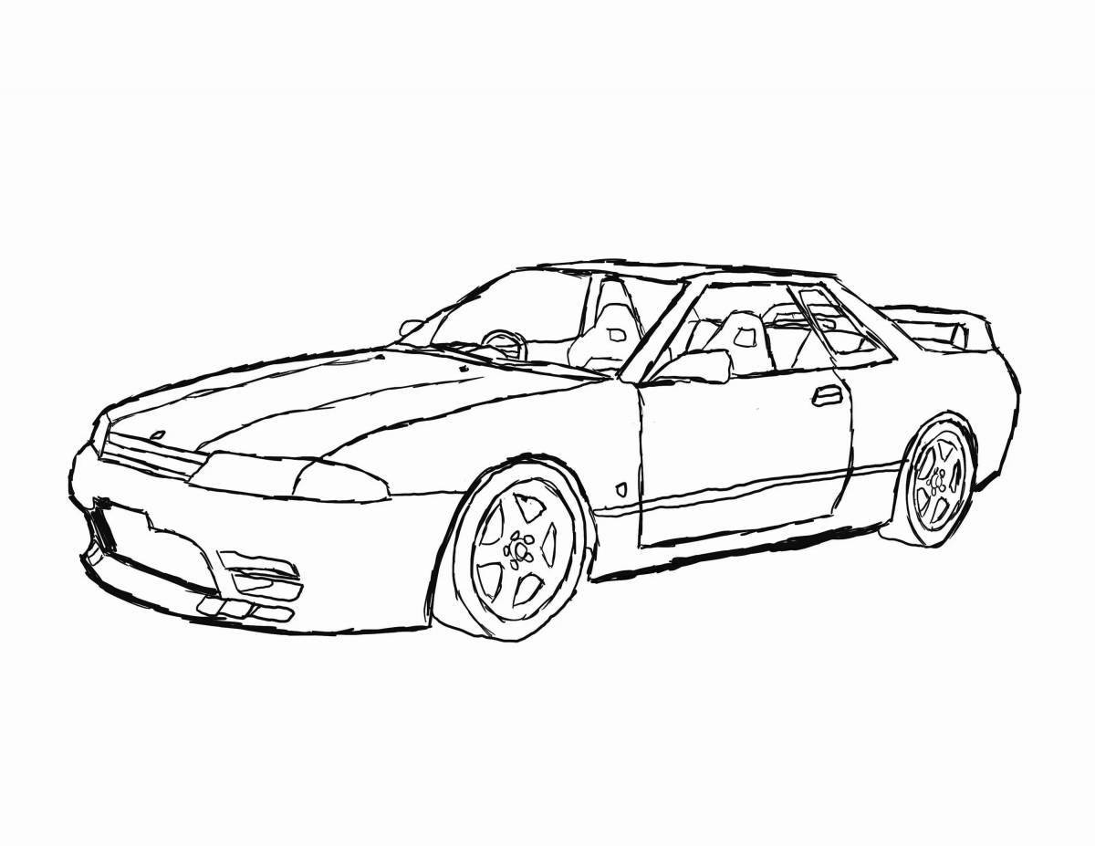Photo Nissan silvia bold coloring