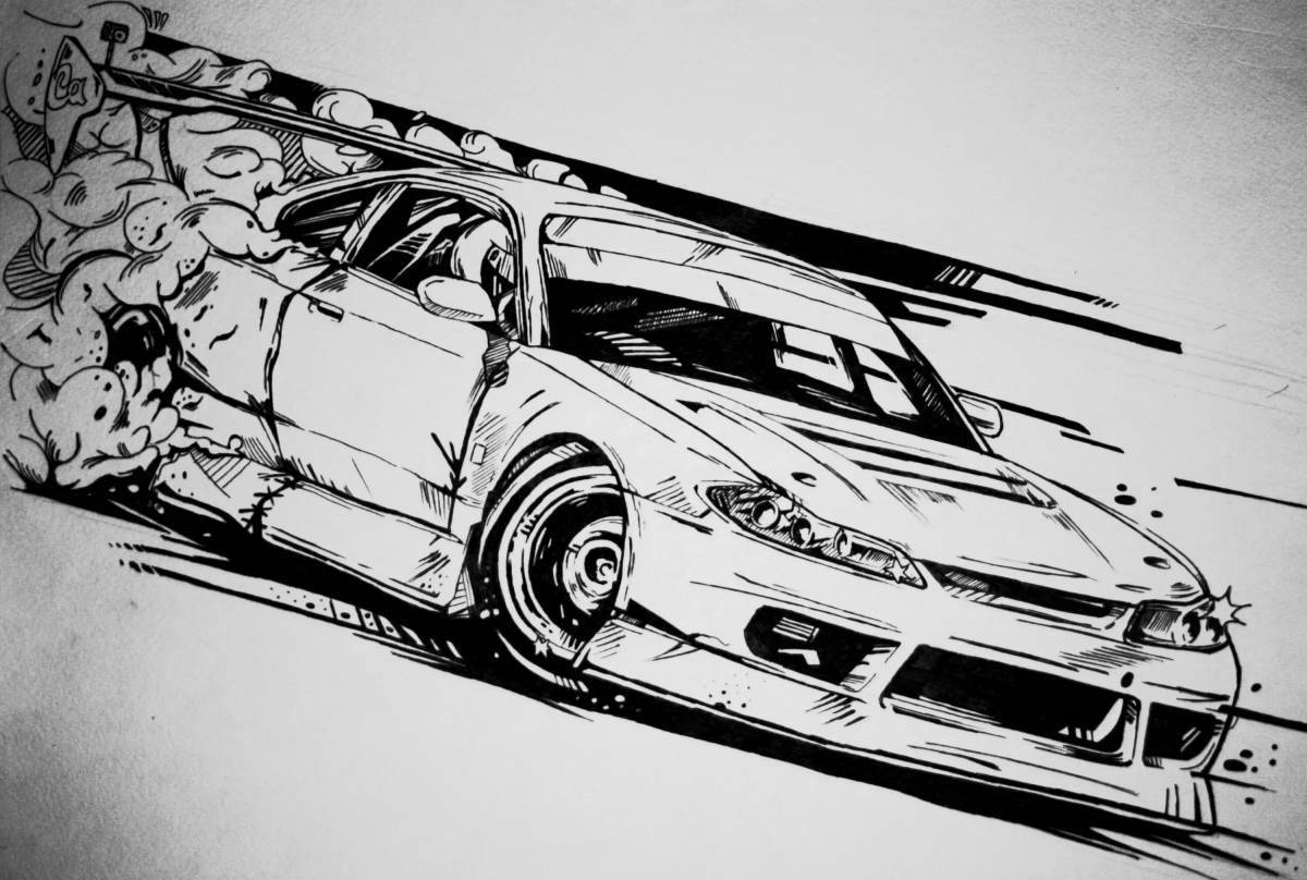 Exquisite nissan silvia coloring